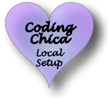 Heart containing Coding Chica Local Setup